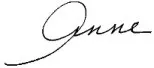 Anne Brigis signature 