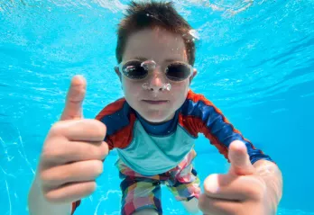 boy in pool