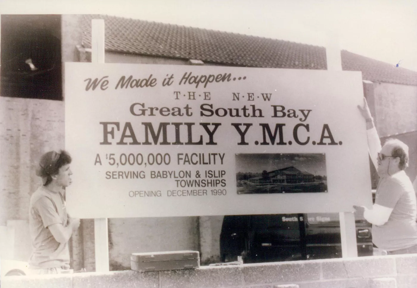 Great South Bay YMCA Opening Sign