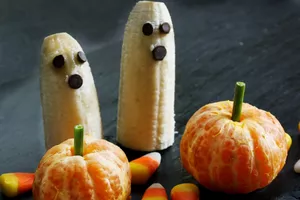 banana ghosts and tangerine pumpkins