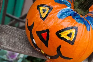 Halloween pumpkin decorating 