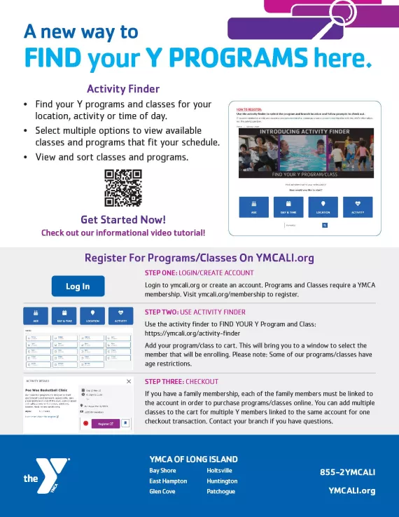 Introducing the NEW Activity Finder | YMCA of Long Island